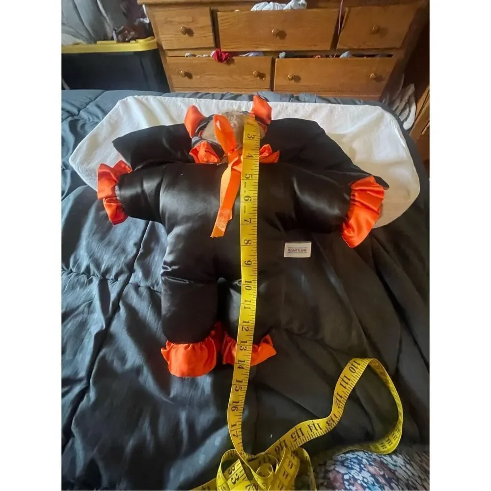 Heartline Black Tan Orange Halloween Vampire Bat Bear Plush Stuffed Animal Toy